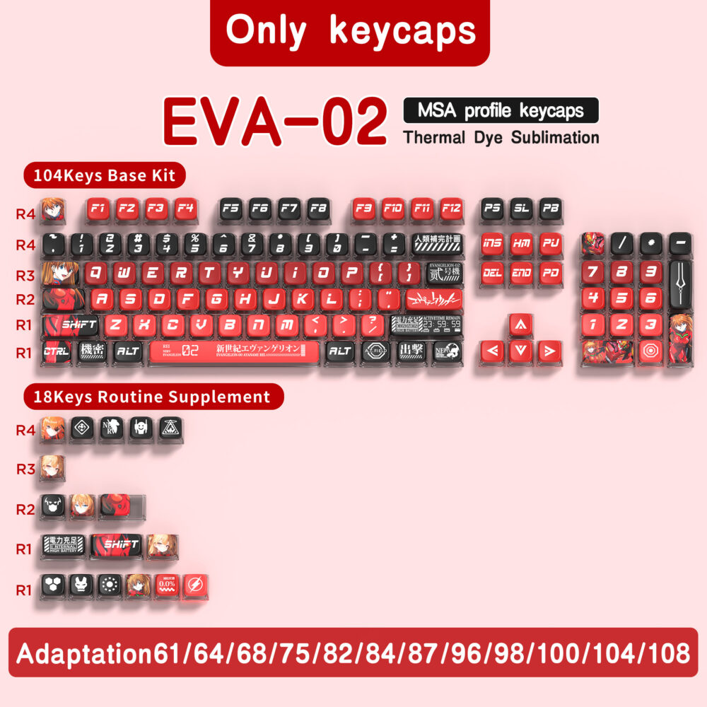 Fearless EVA-02 keycap ASA 122 keys - Image 2