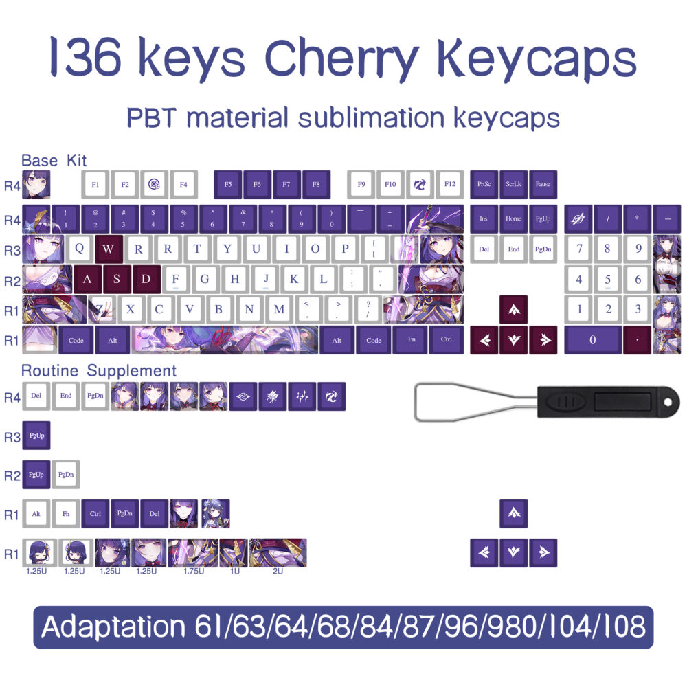 Raiden Shogun keycap Cherry 136 keys - Image 2