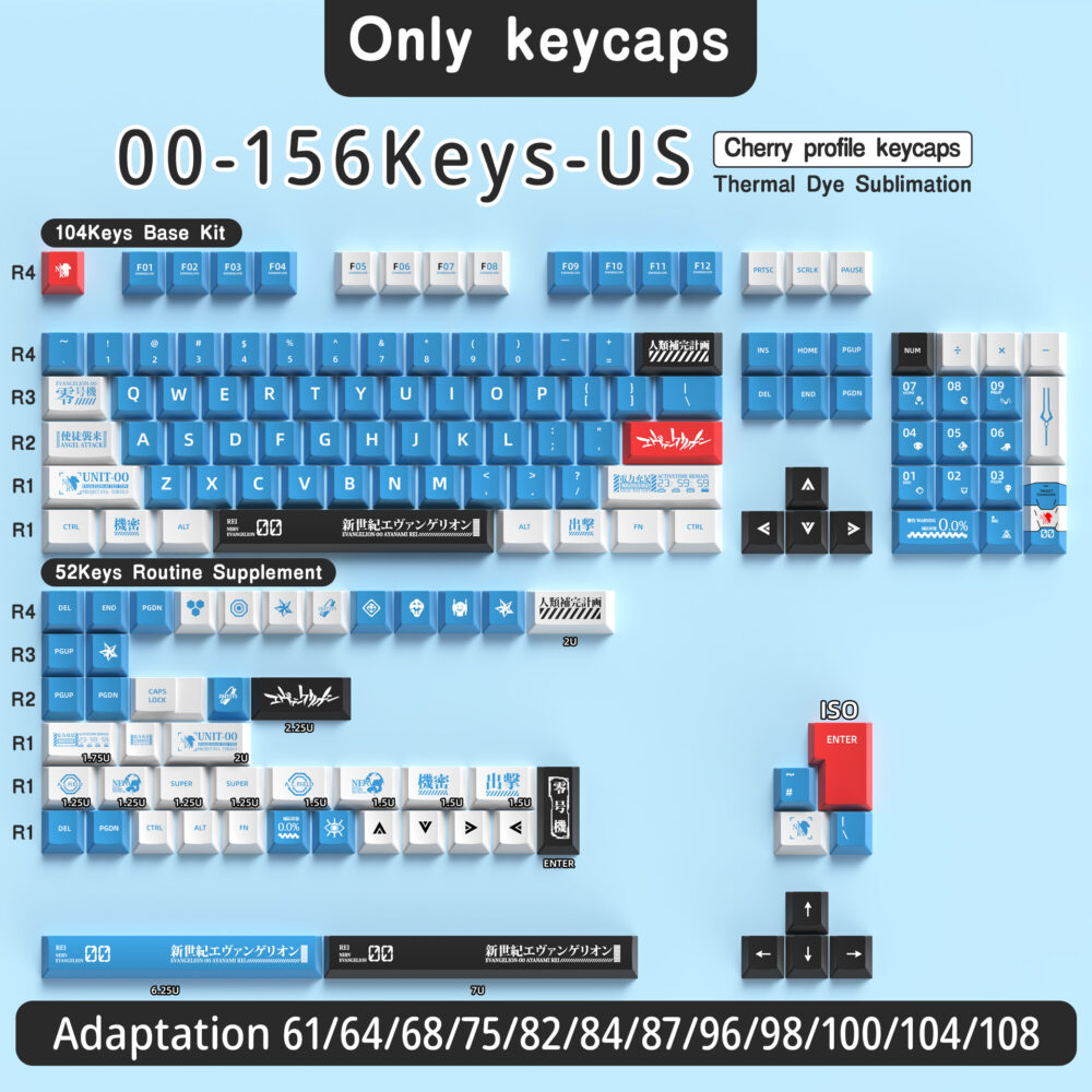 Lonely EVA-00 keycap Cherry 156 keys - Image 2